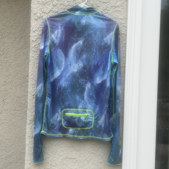 TUTU Blue Women's UPF50+ Long Sleeve  Blue Rashguard Zip Jacket Women's Size XXL - Picture 6 of 9